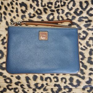 Dooney & Bourke Jean Blue Leather Wallet/Wristlet